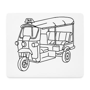 Tuktuk ou autorickshaw - Tapis de souris (format paysage) - blanc - Devant