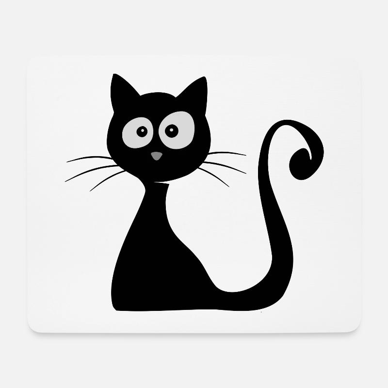 katze comic lustig Katzenliebhaber süßes Geschenk - Mousepad (Querformat) - Weiß