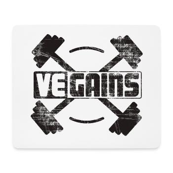 Veganes Muskel-Power-Geschenk - Mousepad (Querformat) - Weiß - Vorne