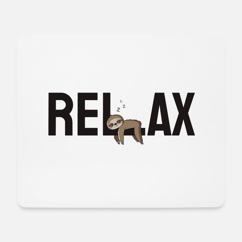 Relax shirt mit dem Faultier shirt - Mousepad (Querformat) - Weiß