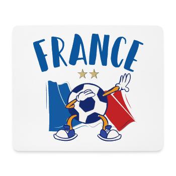 France Dabbing Football Flag 2 étoiles - Tapis de souris (format paysage) - blanc - Devant