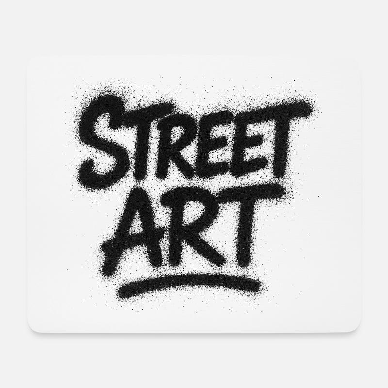 Street Art Spray Graffiti - Mousepad (Querformat) - Weiß