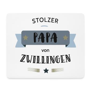 Proud daddy of twins father saying gift - Mouse Pad (horizontal) - white - Front