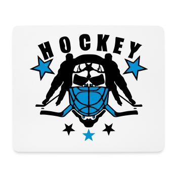 Hockeyschläger Kopf Tod Helm Spieler Spieler Logo - Mousepad (Querformat) - Weiß - Vorne