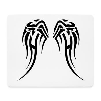 Propre choix de couleur, ailes de tatouage tribal - Tapis de souris (format paysage) - blanc - Devant