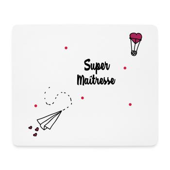 Super maîtresse - Tapis de souris (format paysage) - blanc - Devant