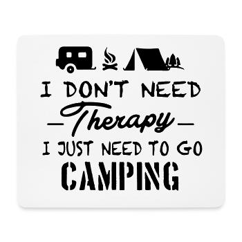 No Therapy Just Camping - Mouse Pad (horizontal) - white - Front