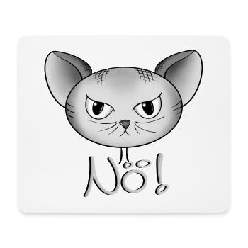 Katze Nö - Mousepad (Querformat) - Weiß - Vorne