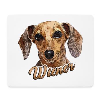 Teckel « Viennois » Teckel - Tapis de souris (format paysage) - blanc - Devant