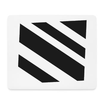 Motif diagonal noir blanc - Tapis de souris (format paysage) - blanc - Devant