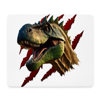 Tête Dinosaure T-Rex - Tapis de souris (format paysage) - blanc - Devant