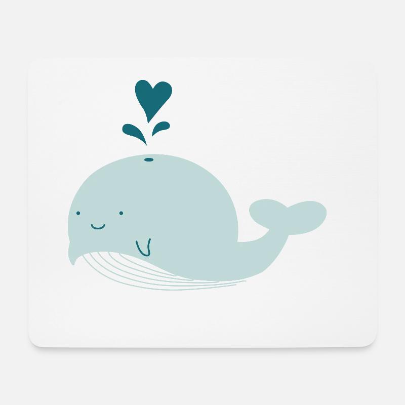 Wal - Mousepad (Querformat) - Weiß