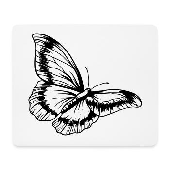 Vintage, Butterfly, Black, Insekten, Sketch - Mousepad (Querformat) - Weiß - Vorne
