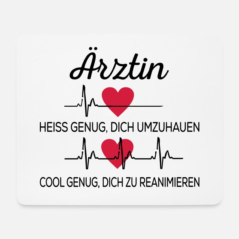 Ärztin - Mousepad (Querformat) - Weiß