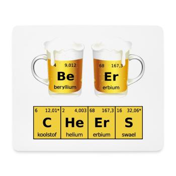 Bier Periodensystem Be Er - Mousepad (Querformat) - Weiß - Vorne