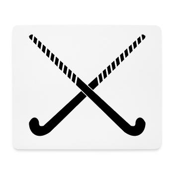 Hockeyschläger überkreuzt Geschenkidee - Mousepad (Querformat) - Weiß - Vorne