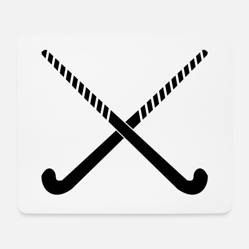 Hockeyschläger überkreuzt Geschenkidee - Mousepad (Querformat) - Weiß