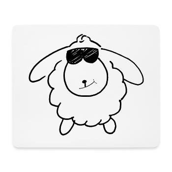 Cool Schaf Geschenkidee - Mousepad (Querformat) - Weiß - Vorne