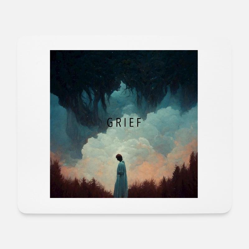 Grief Kummer - Mousepad (Querformat) - Weiß