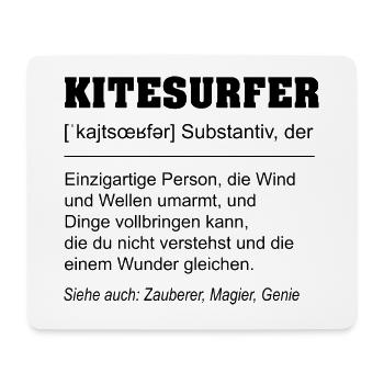 Kitesurfer Definition - Mousepad (Querformat) - Weiß - Vorne