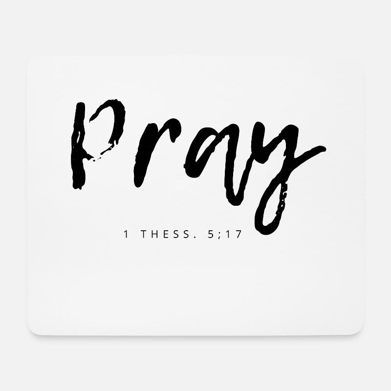 pray - Mousepad (Querformat) - Weiß