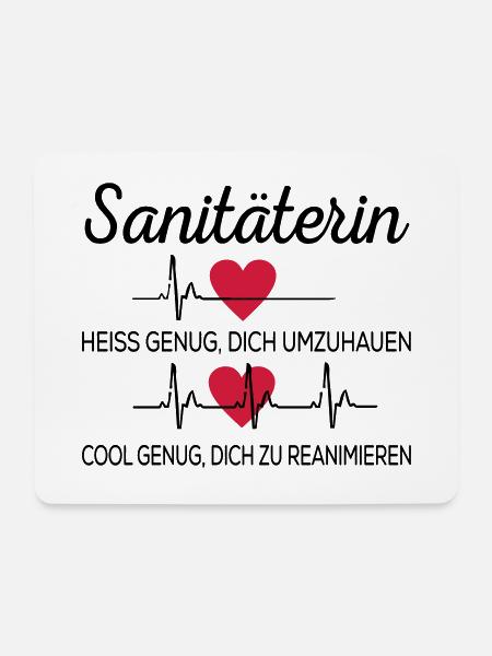 Sanitäterin - Mousepad (Querformat) - Weiß