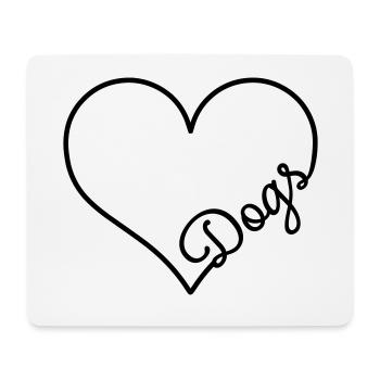 I love Dogs - Mousepad (Querformat) - Weiß - Vorne