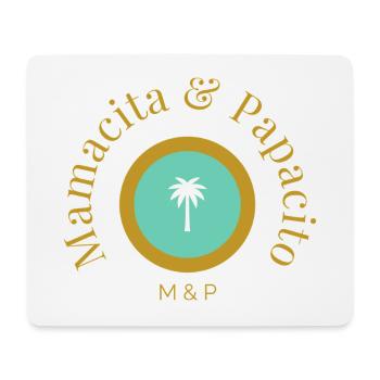 Tropenpalmenwappen Logo M&P - Mousepad (Querformat) - Weiß - Vorne