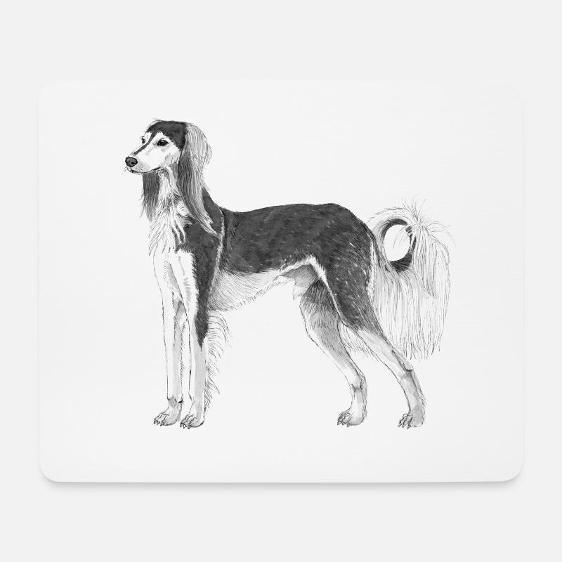 Saluki - Mouse Pad (horizontal) - white