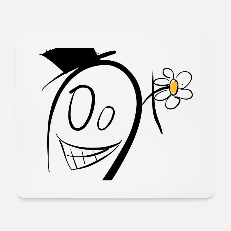 Verrücktes Männchen - Mousepad (Querformat) - Weiß