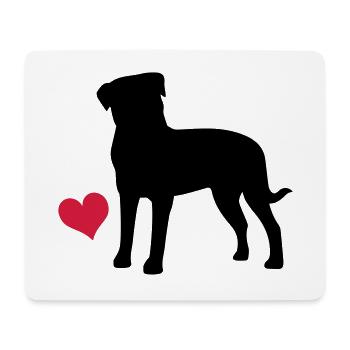 M. Rottweiler - Tapis de souris (format paysage) - blanc - Devant