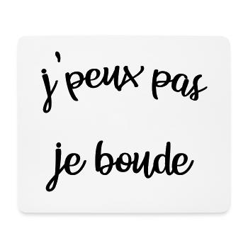 jpeux pas je boude - Tapis de souris (format paysage) - blanc - Devant