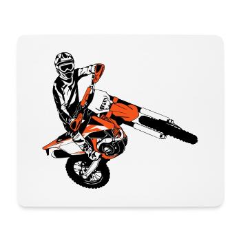 Enduro - Offroad - MotoCross - Supercross - MX - Mousepad (Querformat) - Weiß - Vorne