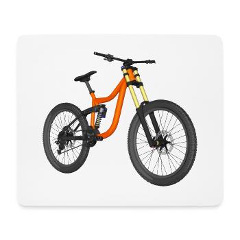 Downhill Bike, Mountain Bike, Bicycle - Mouse Pad (horizontal) - white - Front