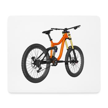 Downhill Bike, Mountain Bike, Fahrrad - Mousepad (Querformat) - Weiß - Vorne