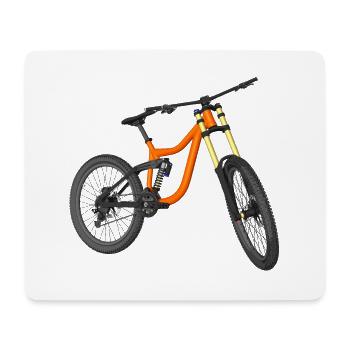 Downhill Bike, Mountain Bike, Bicycle - Mouse Pad (horizontal) - white - Front