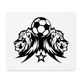 fuß löwe logo ball sport 1 0 - Mousepad (Querformat) - Weiß - Vorne