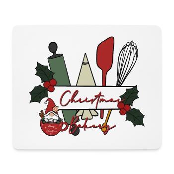 Weihnachtsbäckerei Motiv - Mousepad (Querformat) - Weiß - Vorne