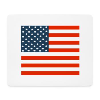 Étoiles et rayures du drapeau des États-Unis - Tapis de souris (format paysage) - blanc - Devant