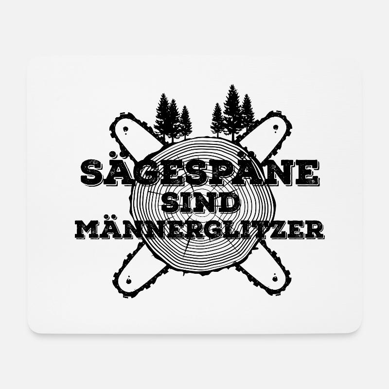 Saegespaene sind maennerglitzer - Mousepad (Querformat) - Weiß