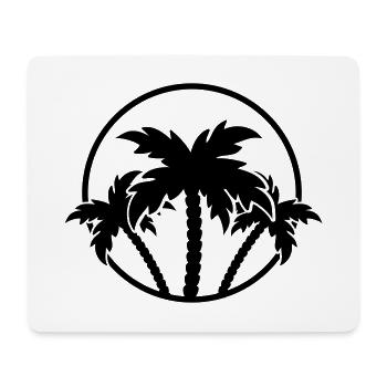 palmen icon kreis - Mousepad (Querformat) - Weiß - Vorne