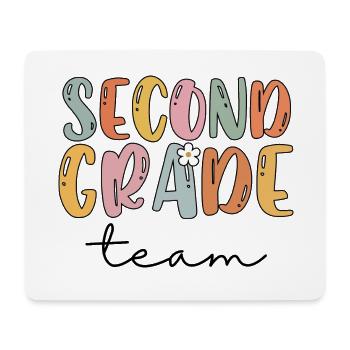 Team Second Grade 2nd Grade School Lehrer Geschenk - Mousepad (Querformat) - Weiß - Vorne