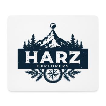 Resin Explorers | Vintage Compass Badge - Mouse Pad (horizontal) - white - Front