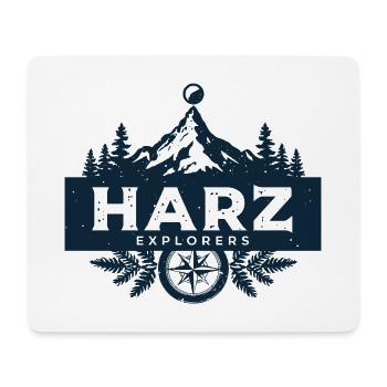 Harz Explorers Outdoor - Mousepad (Querformat) - Weiß - Vorne