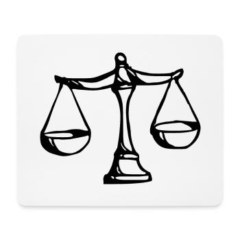 Waage Gerechtigkeit Juristen Gesetz Geschenkidee - Mousepad (Querformat) - Weiß - Vorne
