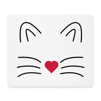 Katze - Mousepad (Querformat) - Weiß - Vorne