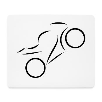 moto - Tapis de souris (format paysage) - blanc - Devant