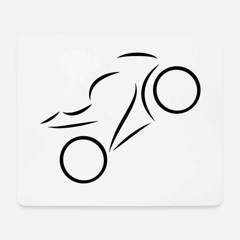 Motorrad - Mousepad (Querformat) - Weiß