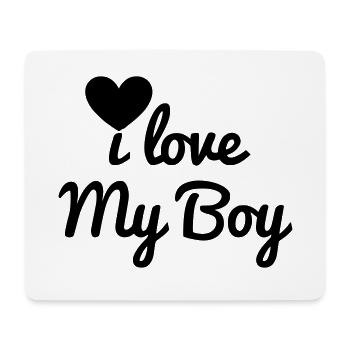 I love my boy - Mouse Pad (horizontal) - white - Front