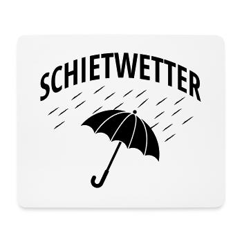 Schietwetter Regenschirm Regen - Mousepad (Querformat) - Weiß - Vorne